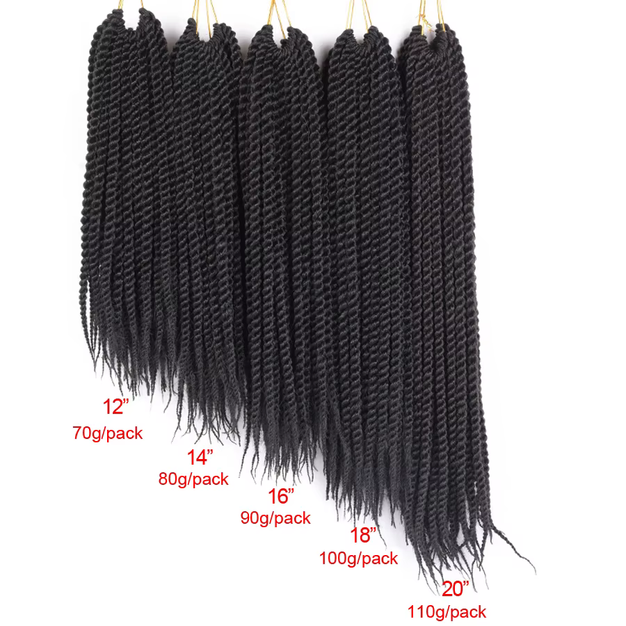 TOMO Extensions de cheveux au Crochet 22 brins 12 "14" 16 "18" 20 "22" tresses au