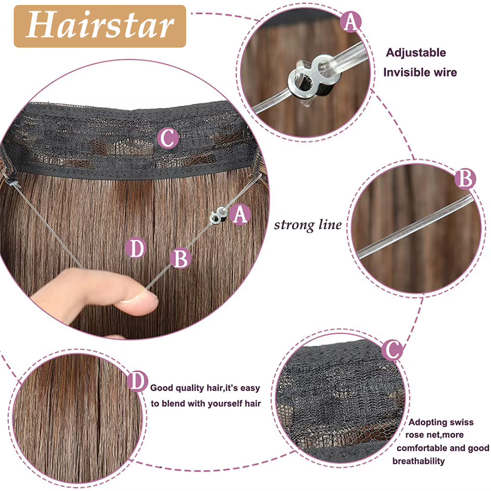 Extensions de cheveux synthétiques 16 "22"