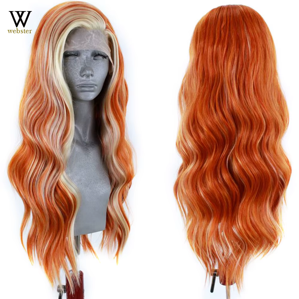 Websterwigs – perruque Lace Front Wig synthétique de couleur Blonde