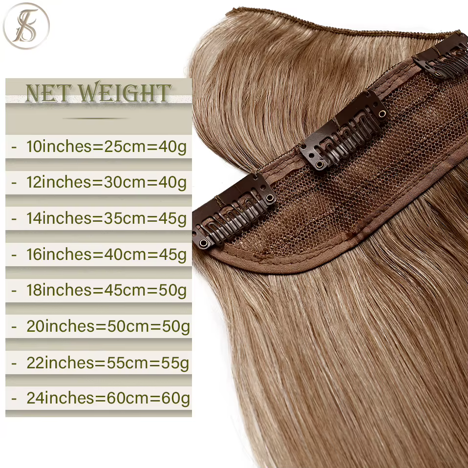 TESS pince dans les Extensions de cheveux humains 100% Extension naturelle
