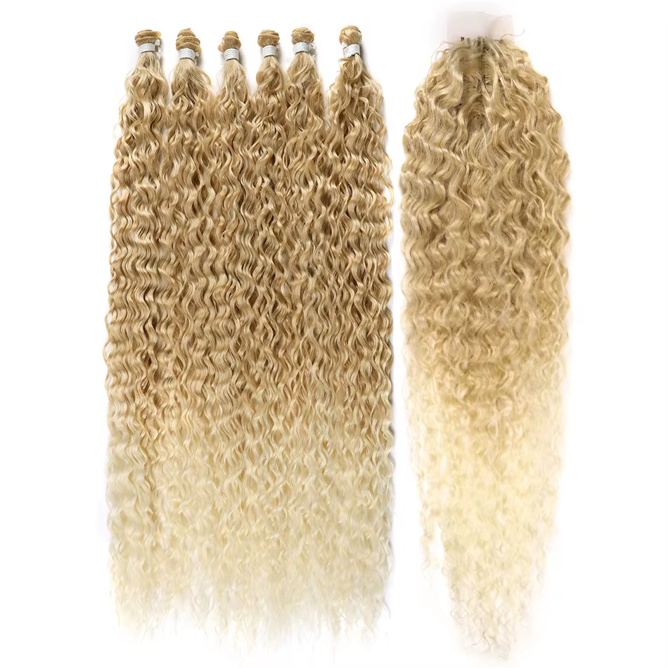 Extensions de cheveux synthétiques avec Closure