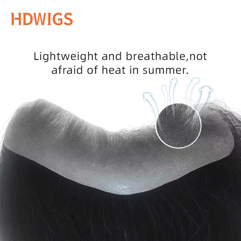 Toupet homme avant Hairine V Style perruques de cheveux humains pour hommes 100% humain Remy postiche système haute