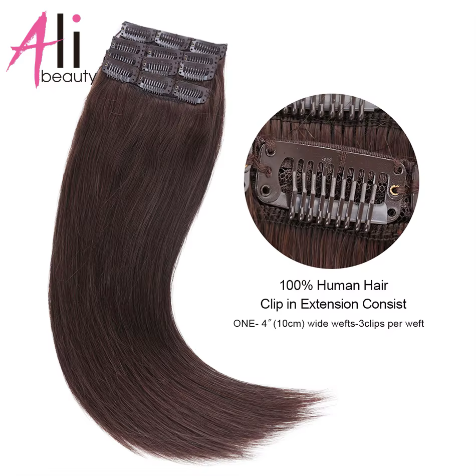100% Remy pince brésilienne dans les extensions de cheveux humains