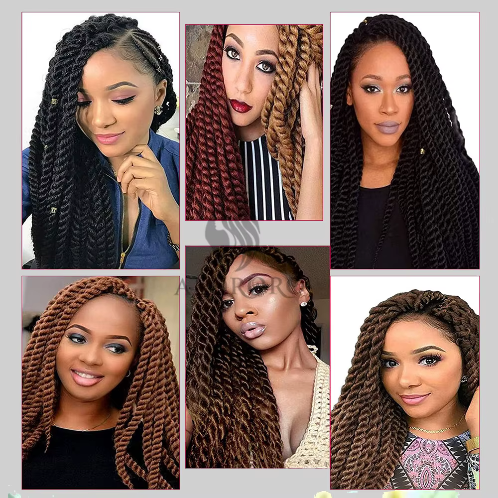 Alororo-Extensions Capillaires Synthétiques Torsadées Ombré Cloches