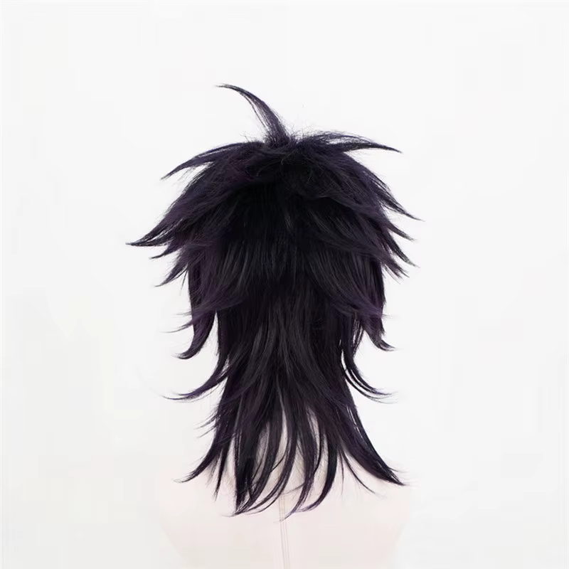 JOJO's Bizarre Adventure Narancia Ghirga Cosplay perruque violet foncé avec bandeau cheveux fibre résistante à la