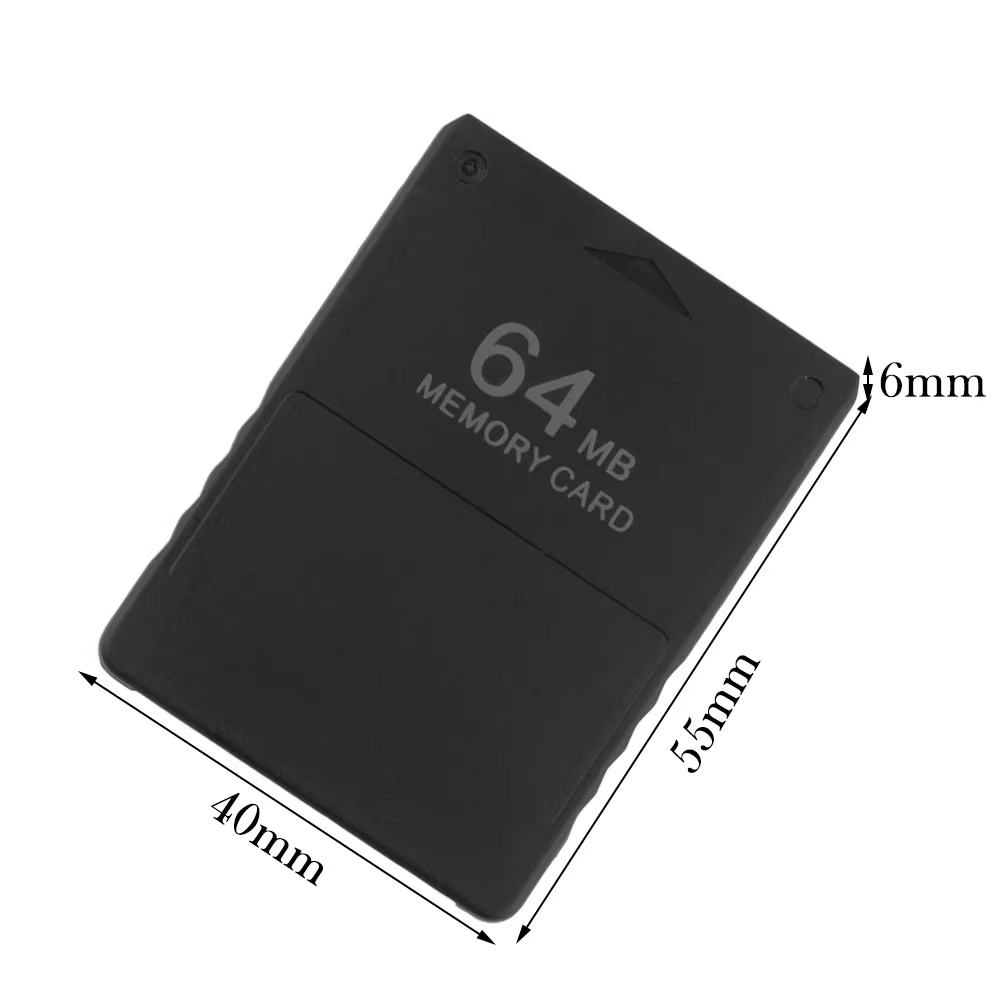 Pour PS2 8 mo/64 mo/128 mo/256 mo carte mémoire cartes d'extension mémoire adaptées pour Sony PS1 PS2 carte mémoire noire en gros