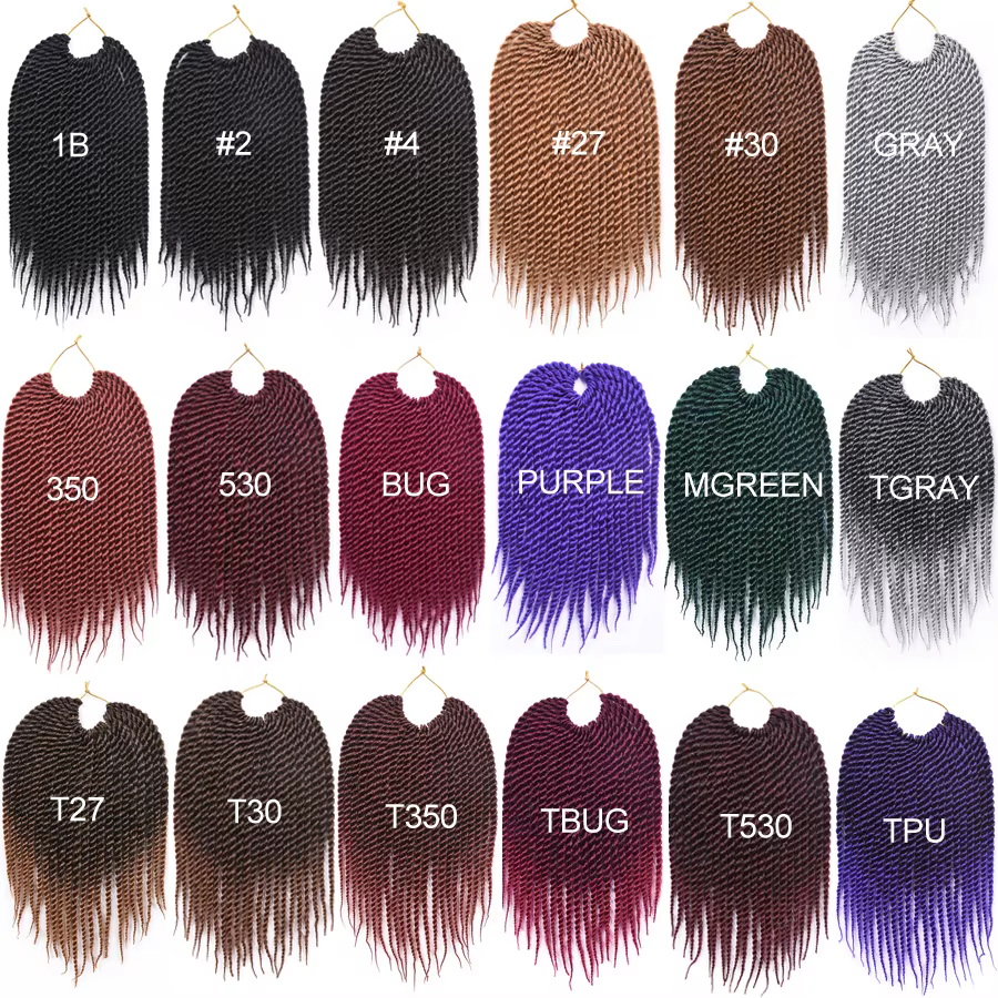 TOMO Extensions de cheveux au Crochet 22 brins 12 "14" 16 "18" 20 "22" tresses au