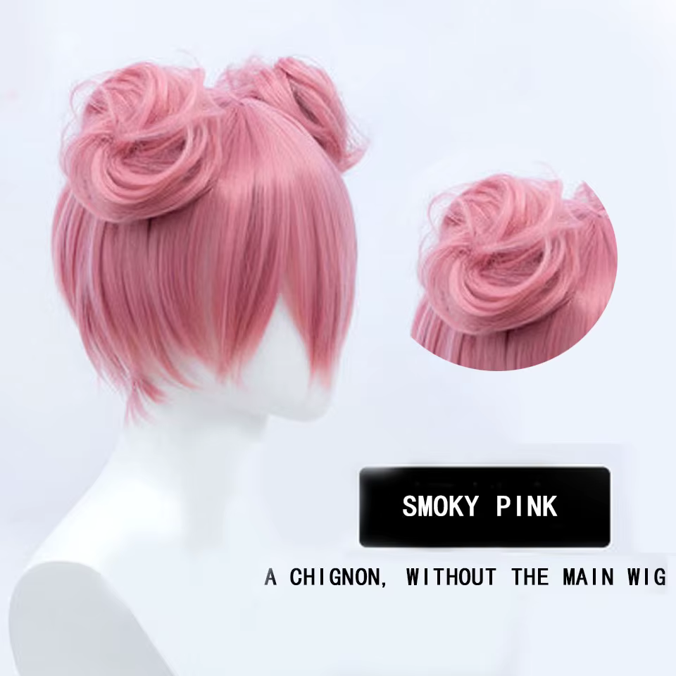 AOSIWIG 23 couleurs cheveux courts bouclés Chignon accessoires synthétique Cosplay