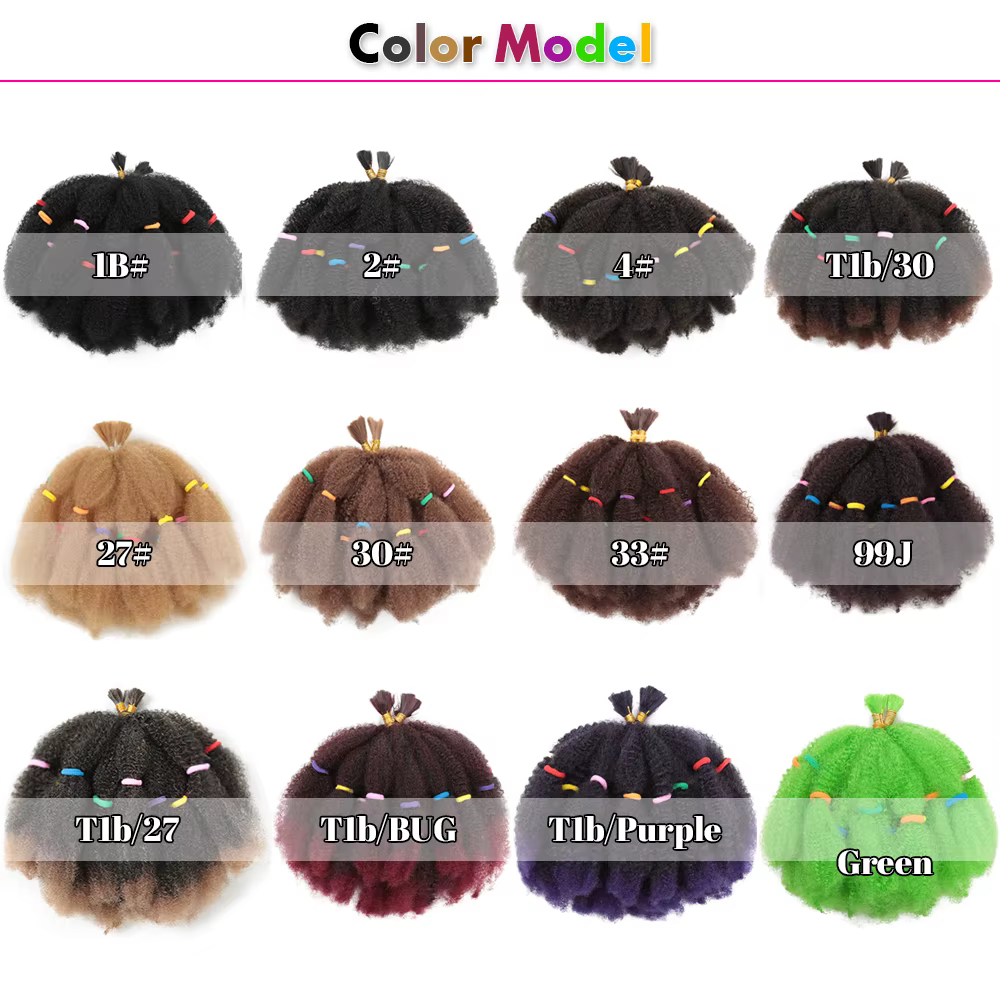 Tresses synthétiques Afro courtes crépues au Crochet