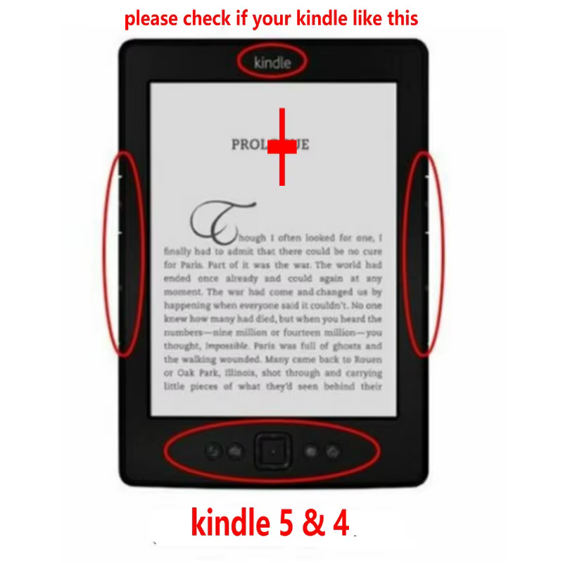 Étui en cuir pour Amazon Kindle 4/5, lecteur de livre électronique, 6 pouces, 1 pièce, non adapté pour Kindle Touch