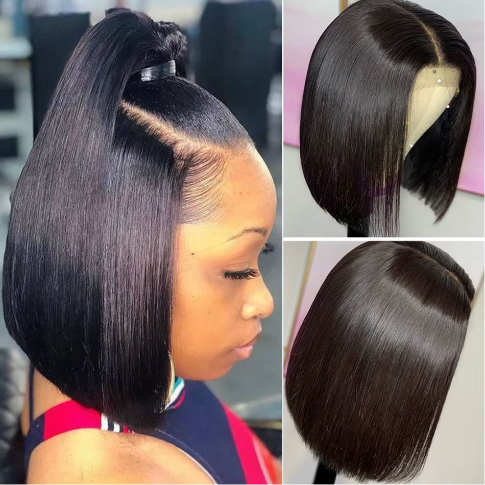 Perruque Bob Lace Frontal Wig brésilienne Remy