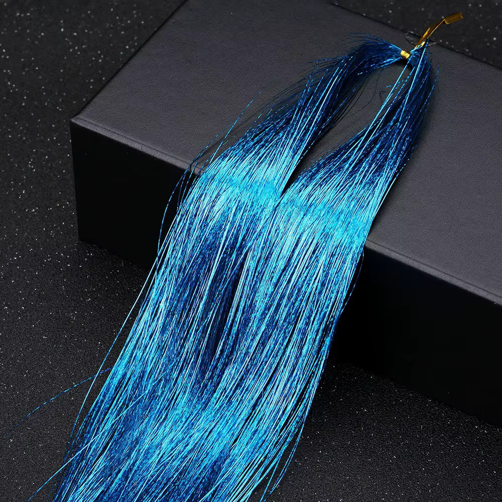 Hip-Hop coloré Bling Extension de cheveux accessoires Laser or brillant fil métallique Extensions