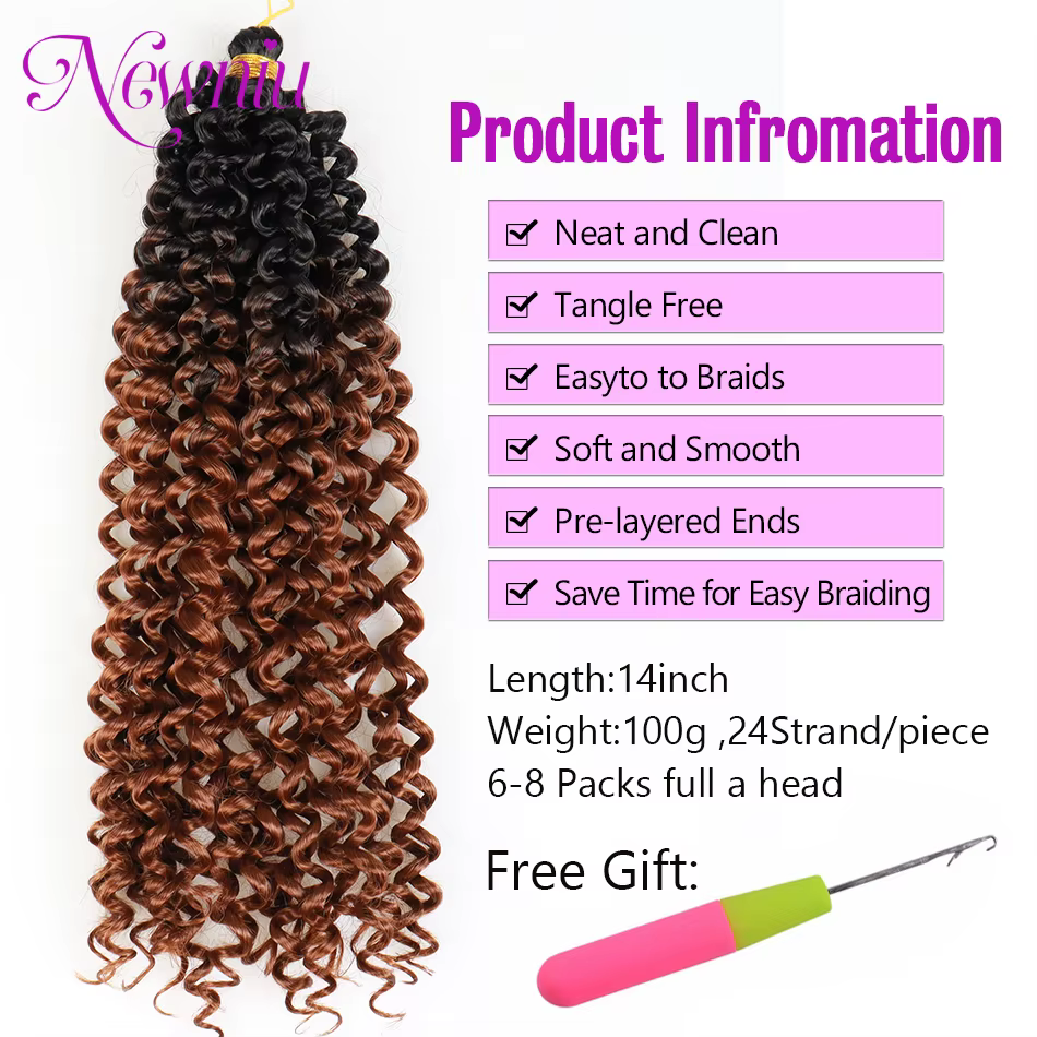 Afro Curl synthétique Crochet cheveux tressage Extension