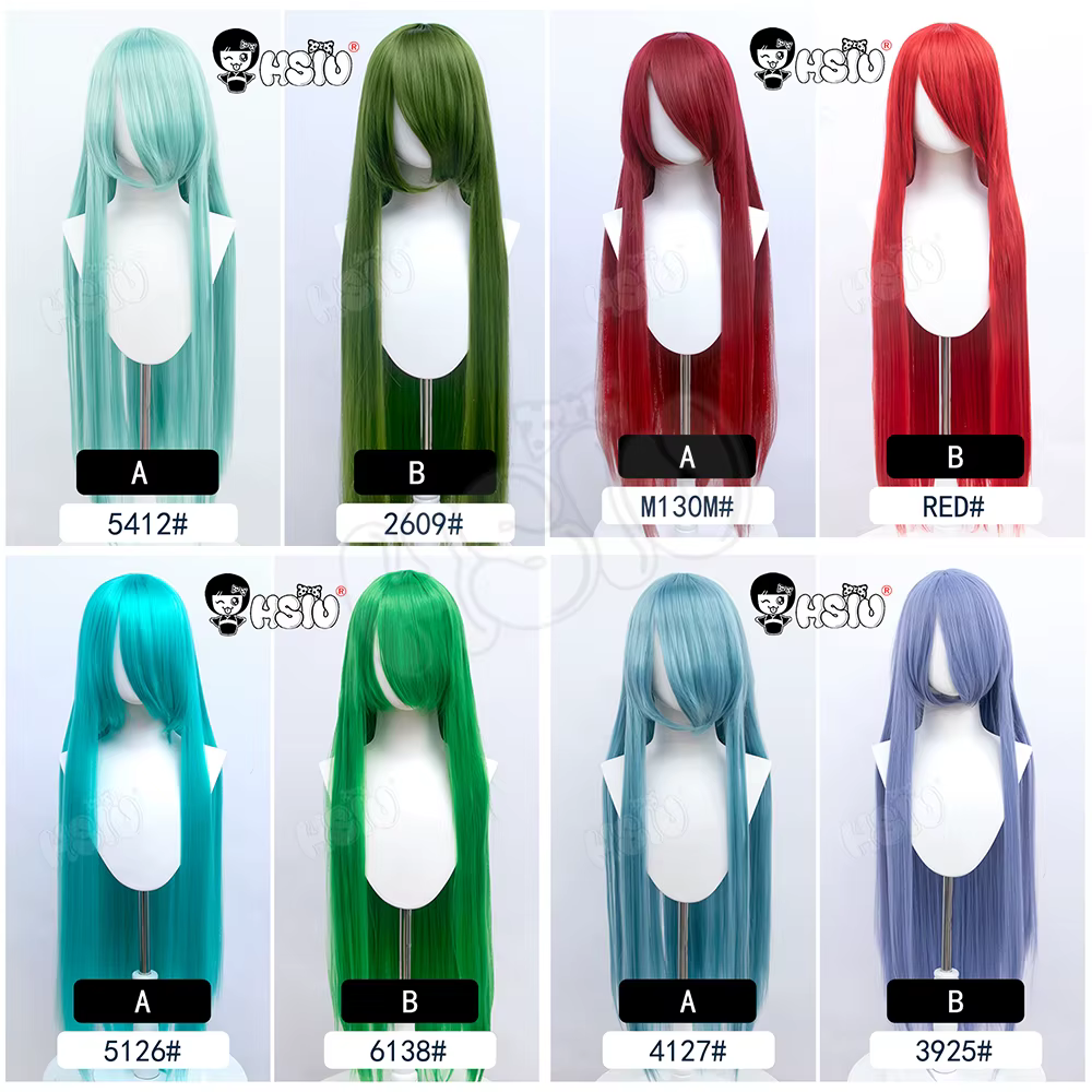 Anime nouveau style Cosplay longue perruque 「HSIU」fête