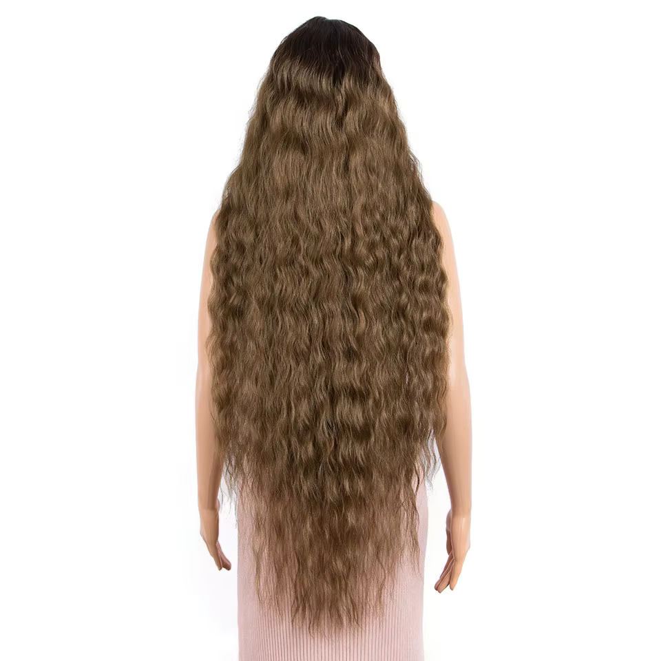 Perruques synthétiques Cosplay vague lâche cheveux avant de lacet