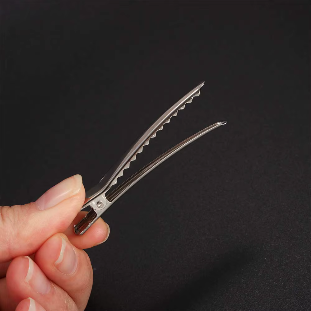 Épingle à cheveux alligator à une broche avec dents vierges