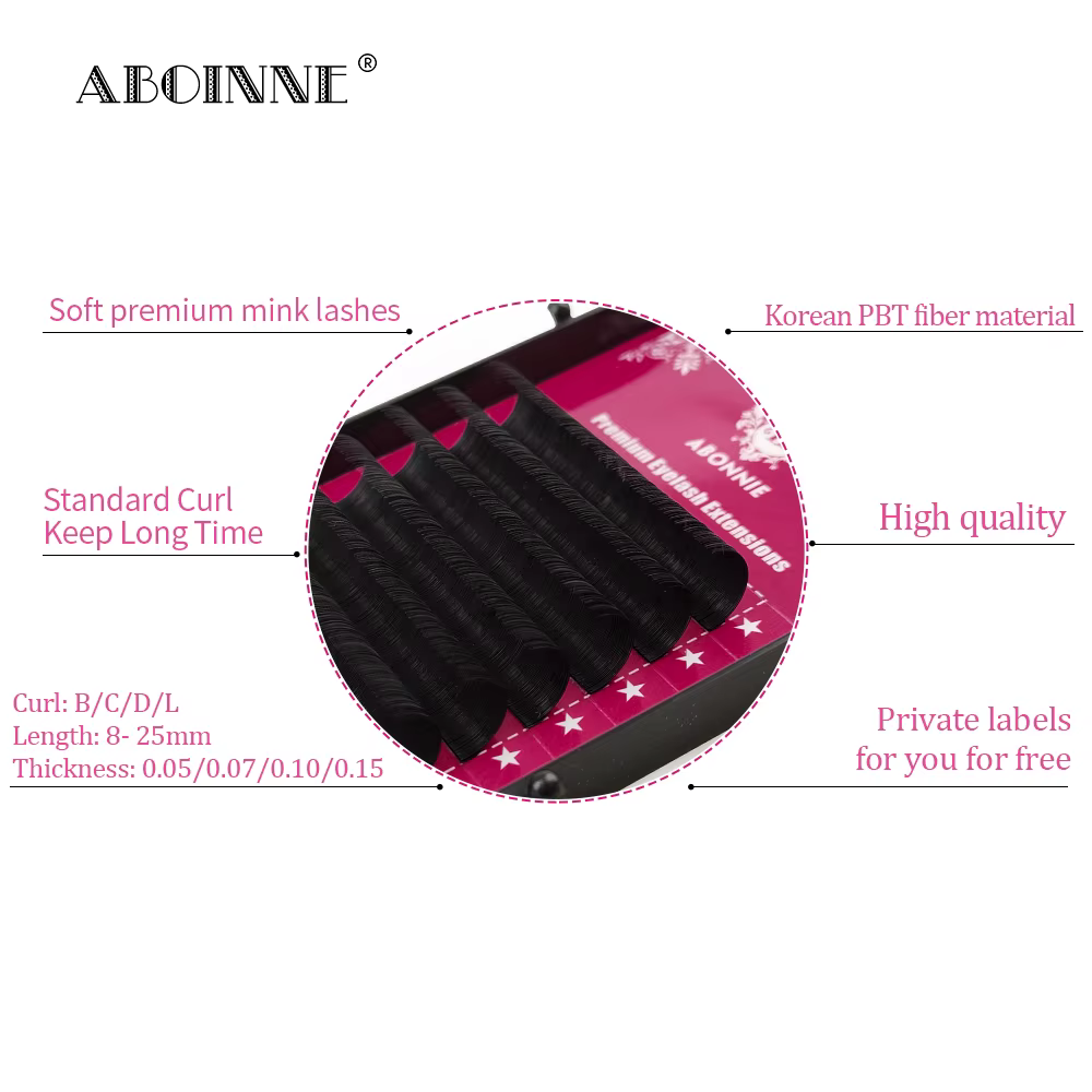 Abonnie Extensions de cils classiques moelleux