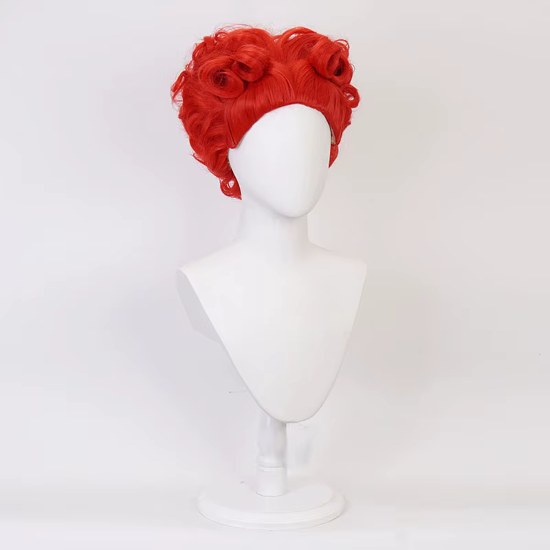 Perruque de Cosplay la reine rouge Alice au pays des merveilles pour femmes