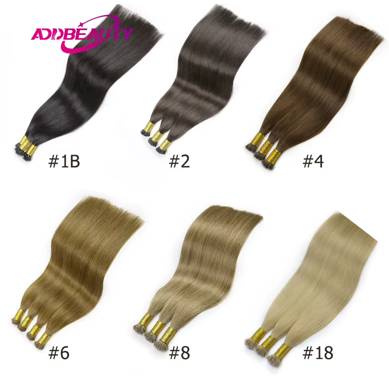 Extensions de cheveux 100% naturels lisses avec anneaux Nano, mèches de cheveux blonds ombrés, Fusion, 0.8g/1g, 50 pièces