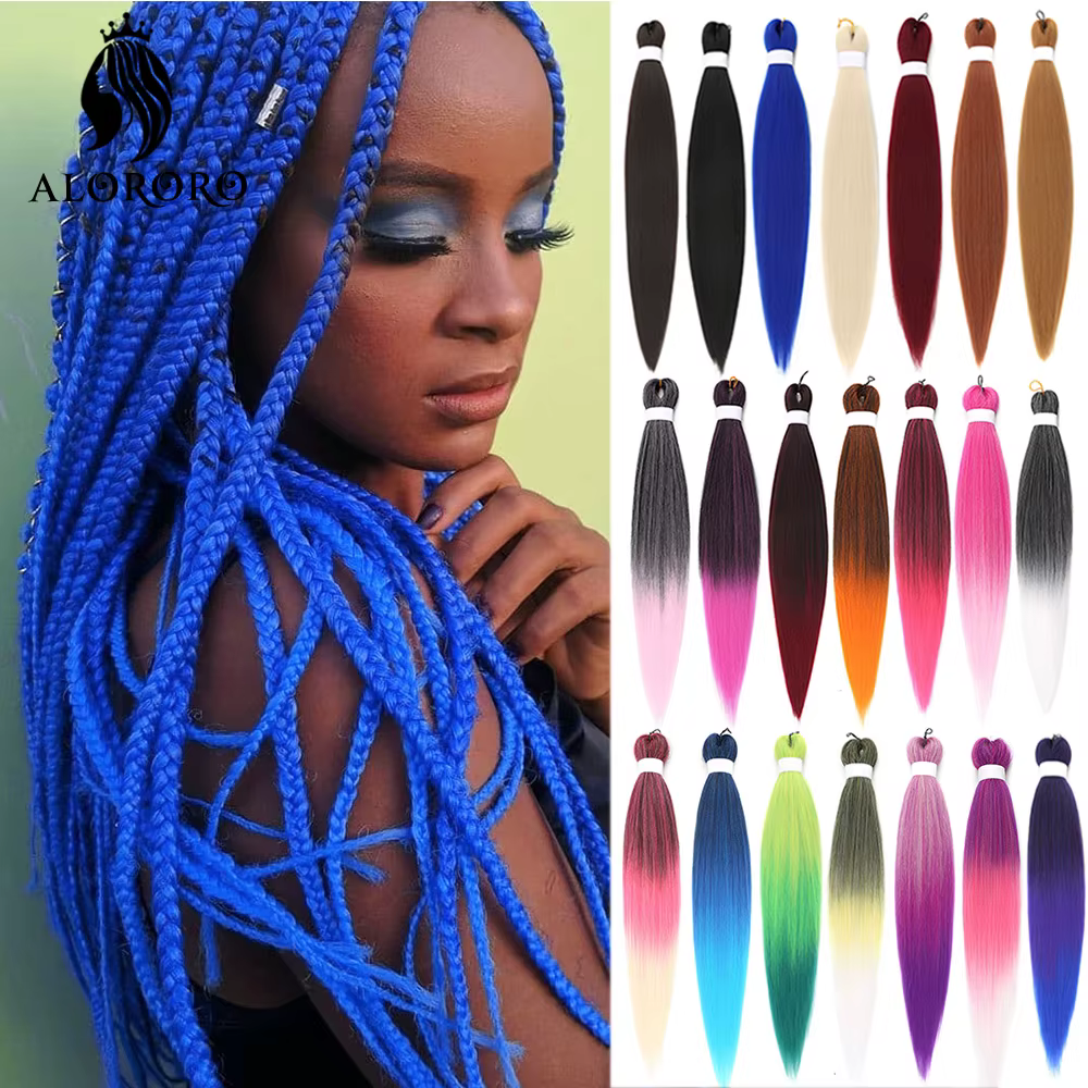 Extensions de cheveux synthétiques pour tresses