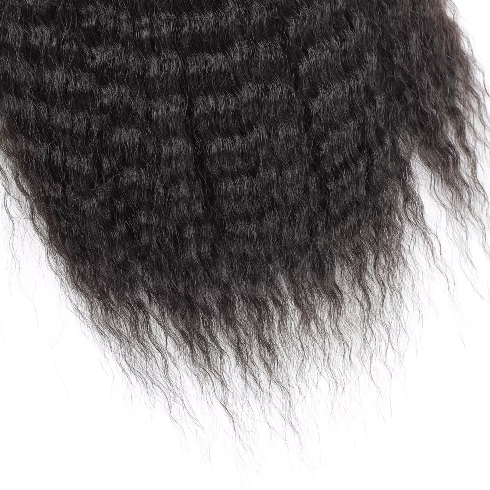 Faux cordon synthétique queue de cheval Extension de cheveux élastique pour les femmes crépus bouclés