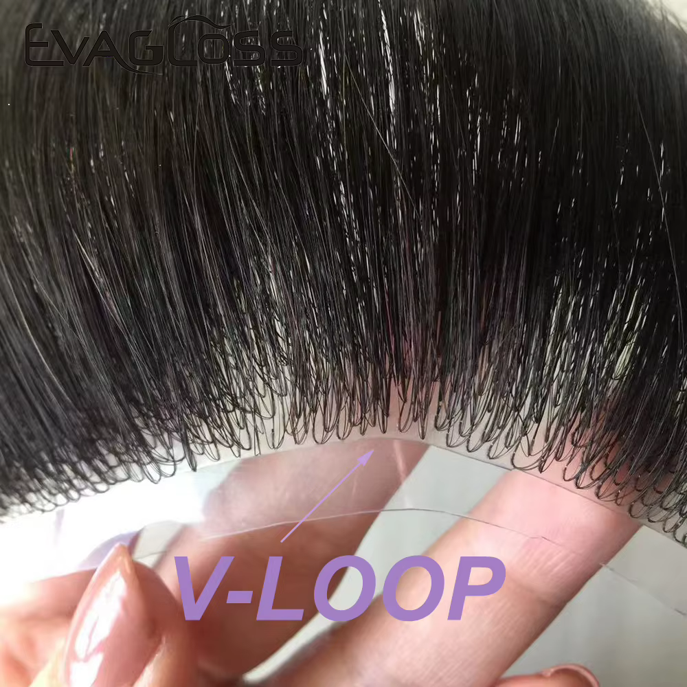 Toupet en PU Remy à Peau Fine pour Homme