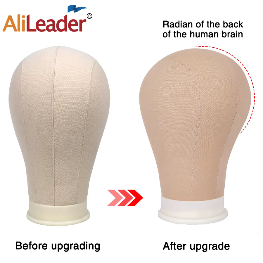 Alileader-Perruque de tête de mannequin de nuit en toile