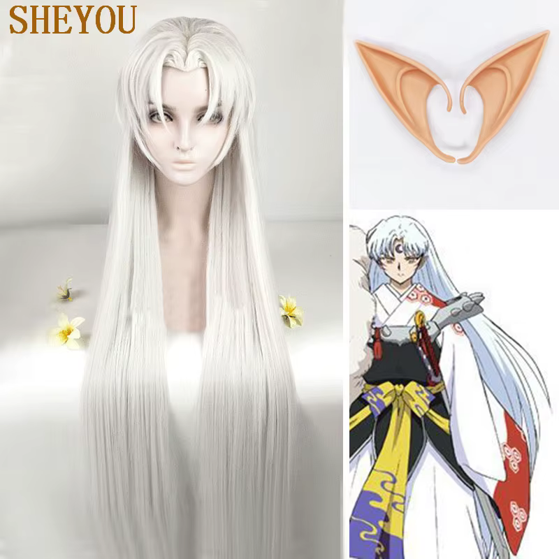 Perruque Inuyasha Sesshomaru longue 39 pouces