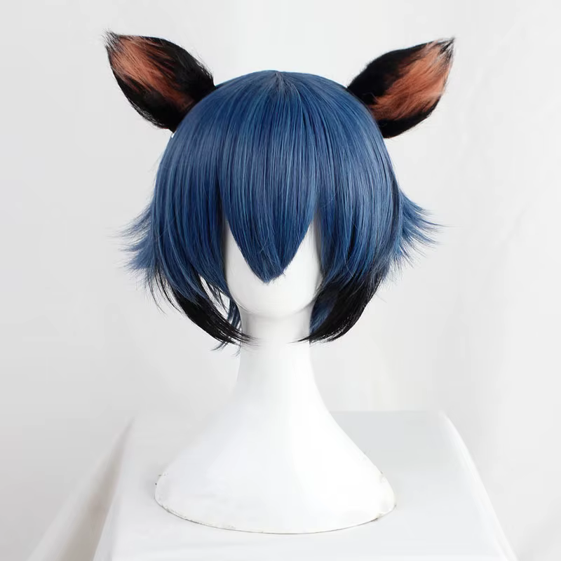 BNA – perruque de Cosplay synthétique bleue