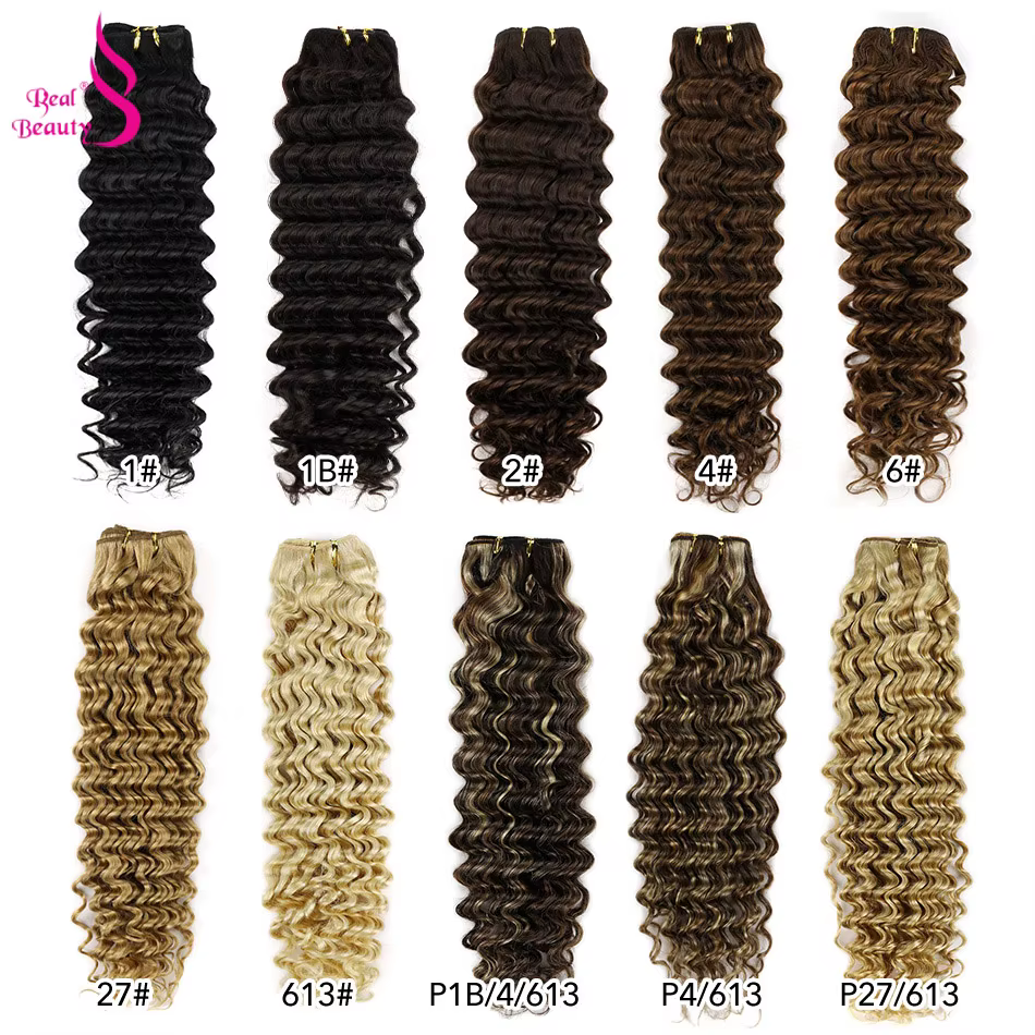 Extensions de cheveux humains vague profonde paquets
