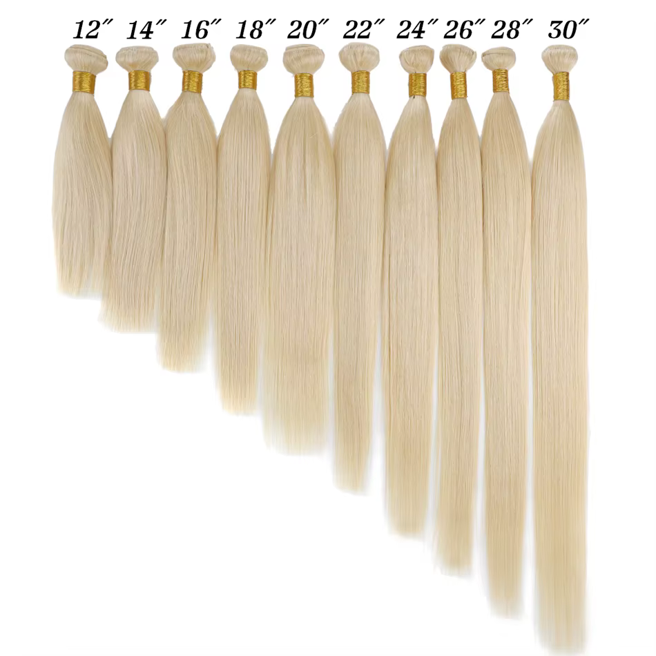 Tissage de Cheveux Humains Lisses Blonds