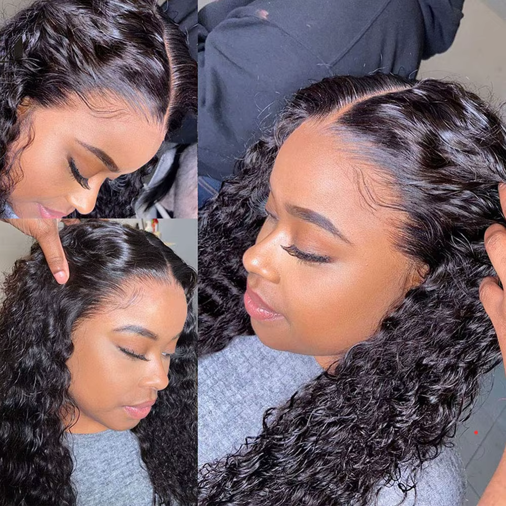 Curly Bob Human Hair Wigs 13x4 Lace Closure Wig 180% Short Bob Pixie Cut Kinky