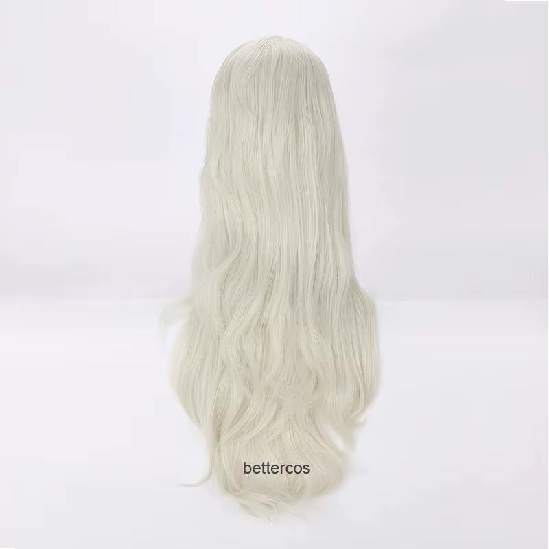 Perruques de cosplay princesse Elsa, cheveux synthétiques longs bouclés dorés légers, bonnet de perruque, degré de chaleur
