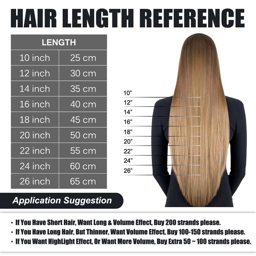 Nail U Tip Real Remy Human Natural Extensions
