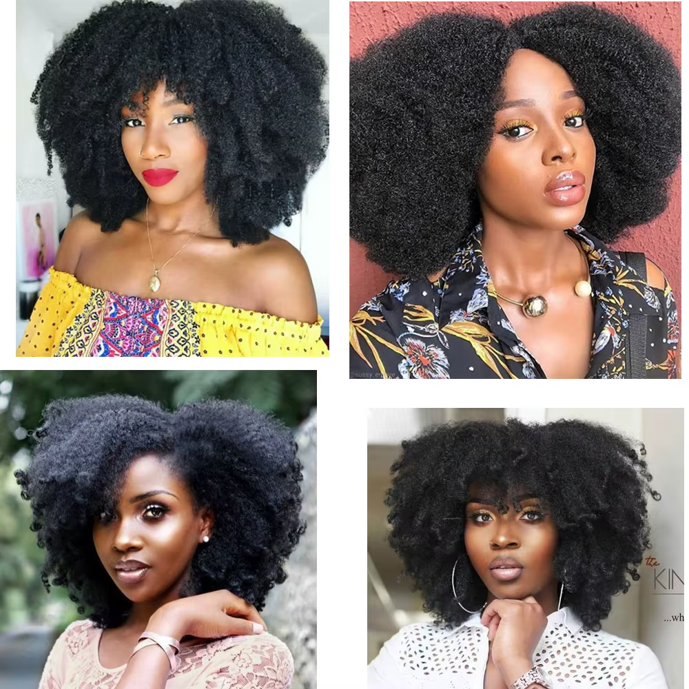 Tresses synthétiques Afro courtes crépues au Crochet