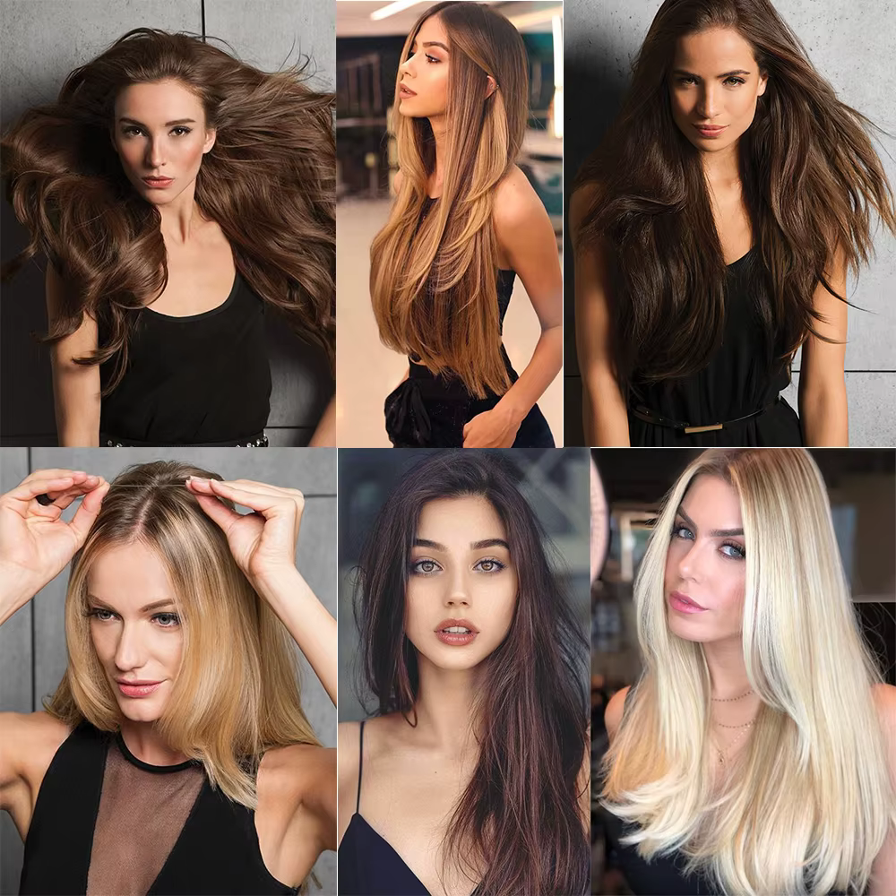 Extensions capillaires synthétiques sans Clips