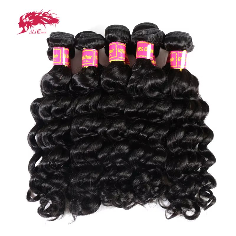 Ali Queen-Tissage en Lot Brésilien Naturel Ondulé Non Prossé 10A