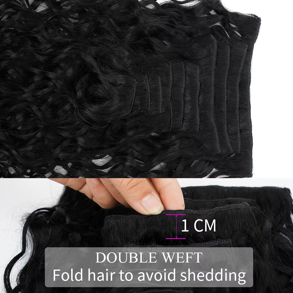 Veravicky-Extensions de Cheveux Naturels Européens Remy Ondulés à réinitialisation
