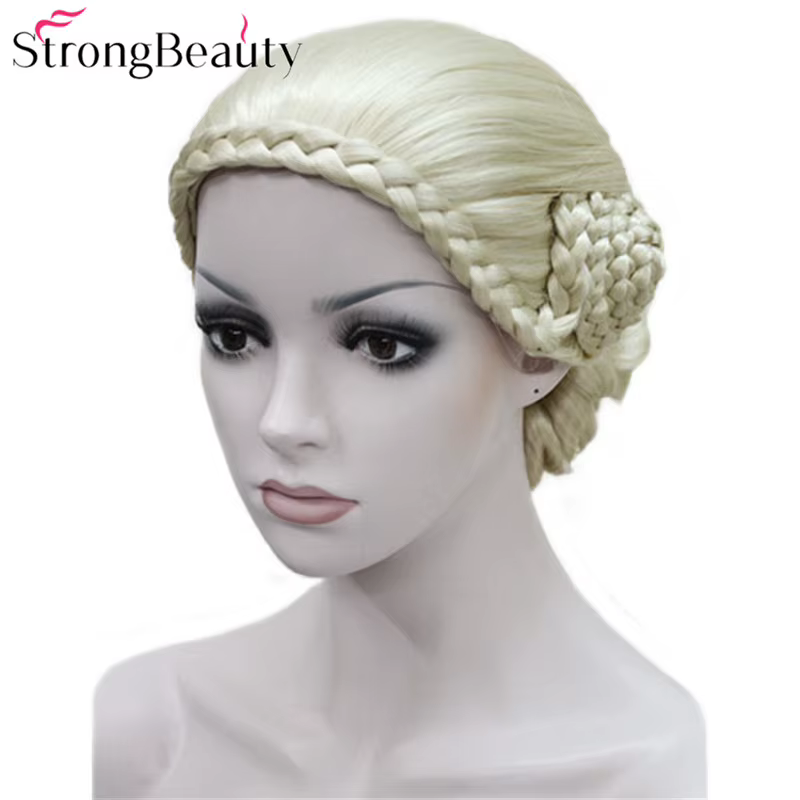Perruque femme perruque synthétique Blonde et noire forte beauté