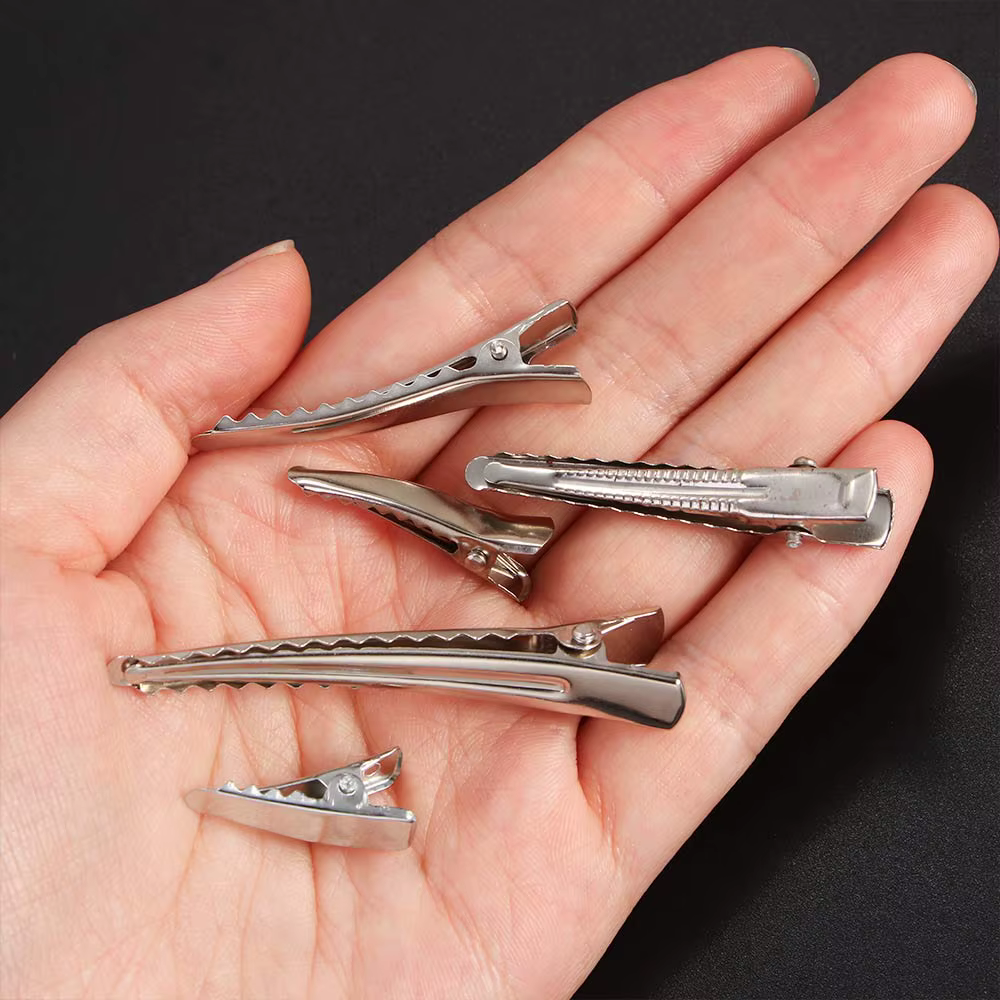 Épingle à cheveux alligator à une broche avec dents vierges