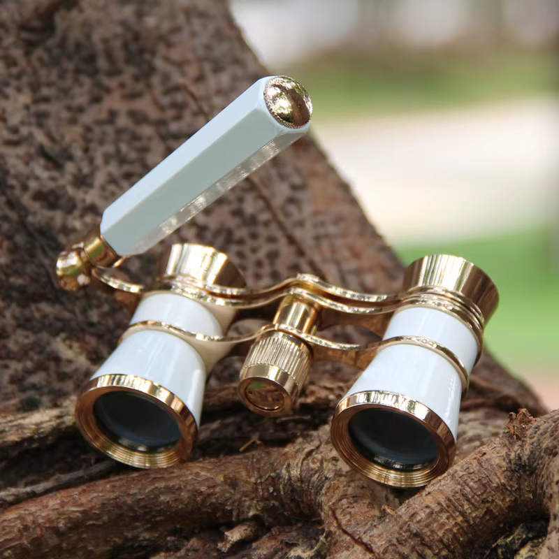 Télescope de théâtre avec corps en métal, jumelles de théâtre, lunettes d'opéra 3X25, lentille optique, design rétro comme cadeaux
