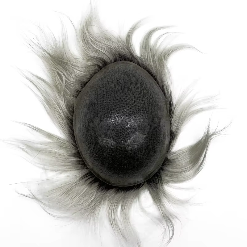 Cheveux humains toupet de couleur T de base de peau mince très frais
