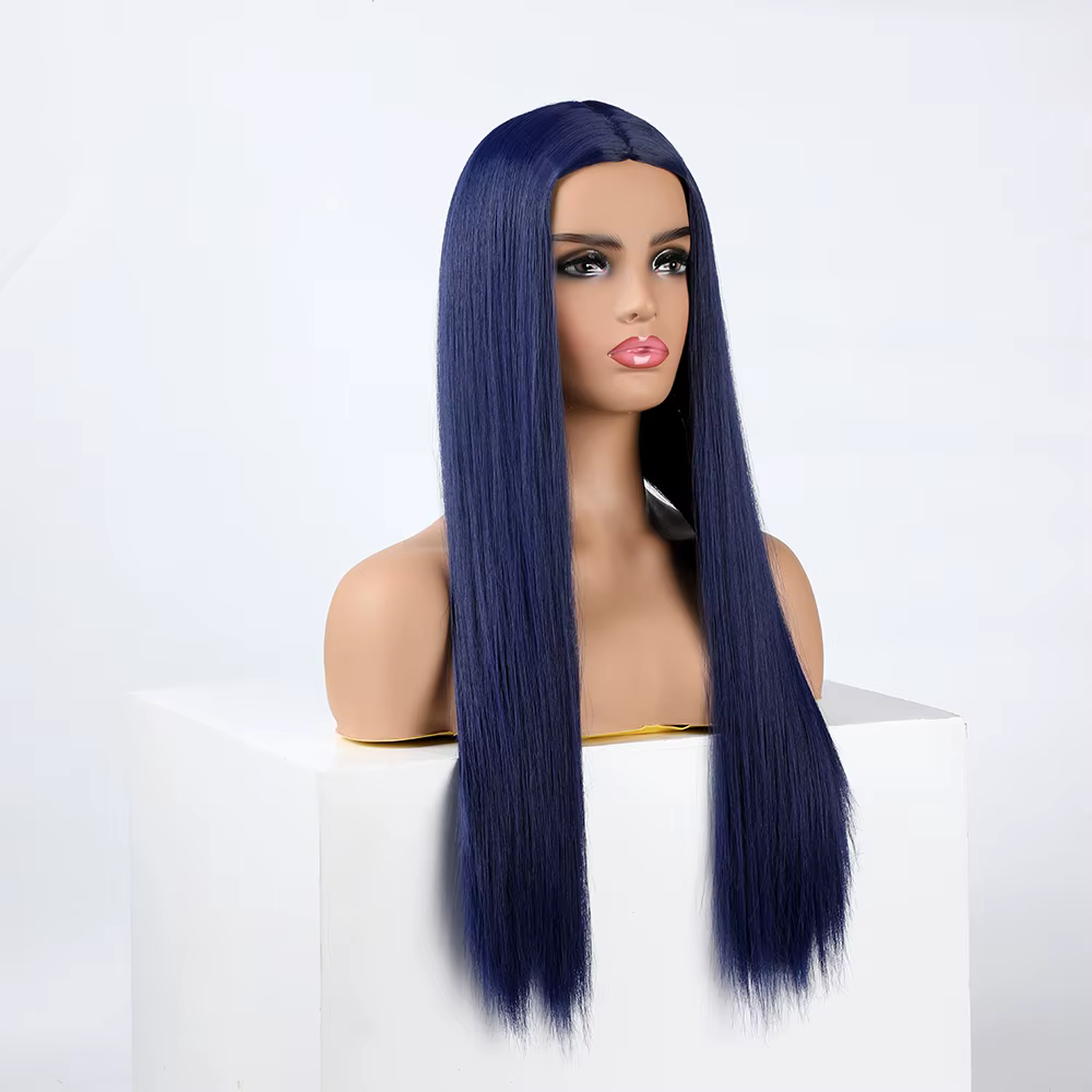 WHIMSICAL W synthétique bleu foncé cheveux femmes mode nouveau