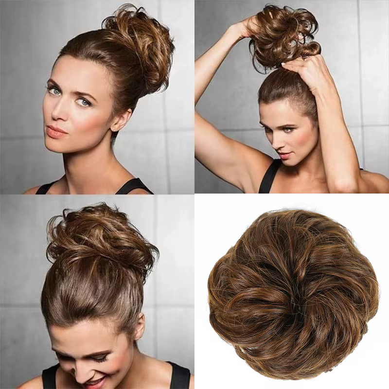 Azqueen synthétique désordre Chignon