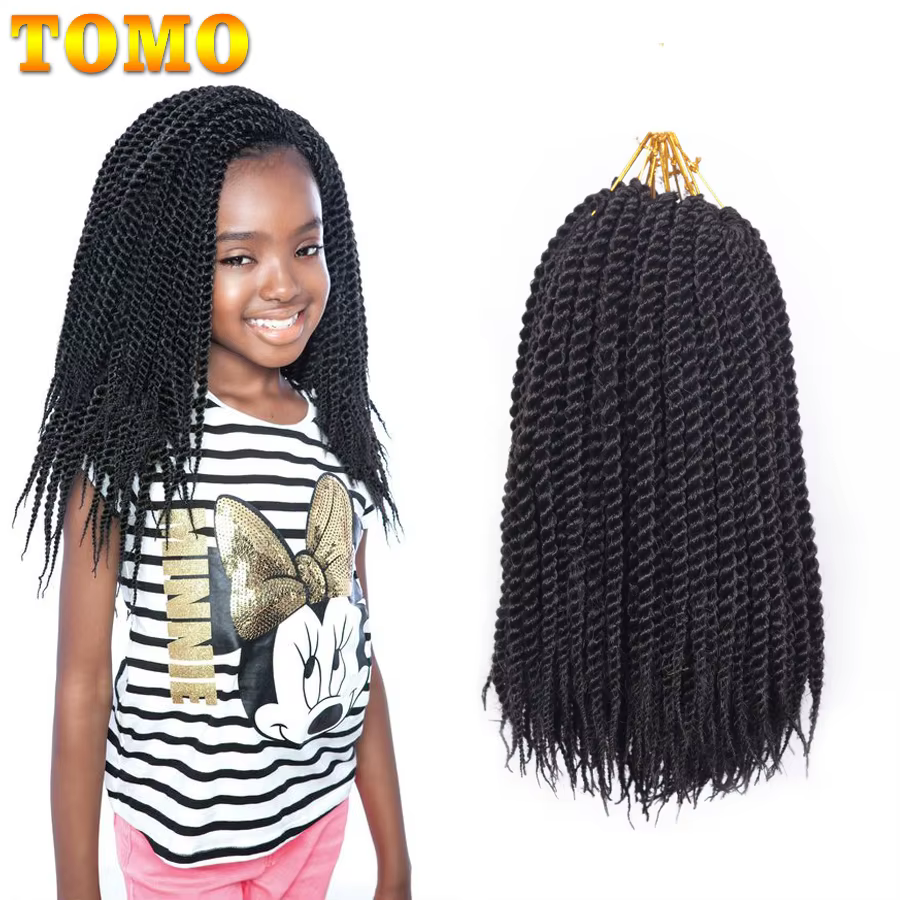 TOMO Extensions de cheveux au Crochet 22 brins 12 "14" 16 "18" 20 "22" tresses au
