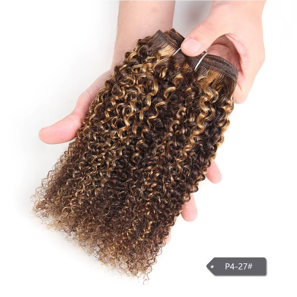 Élégant Afro crépus armure cheveux bouclés 1 pièce seulement Ombre brésilien