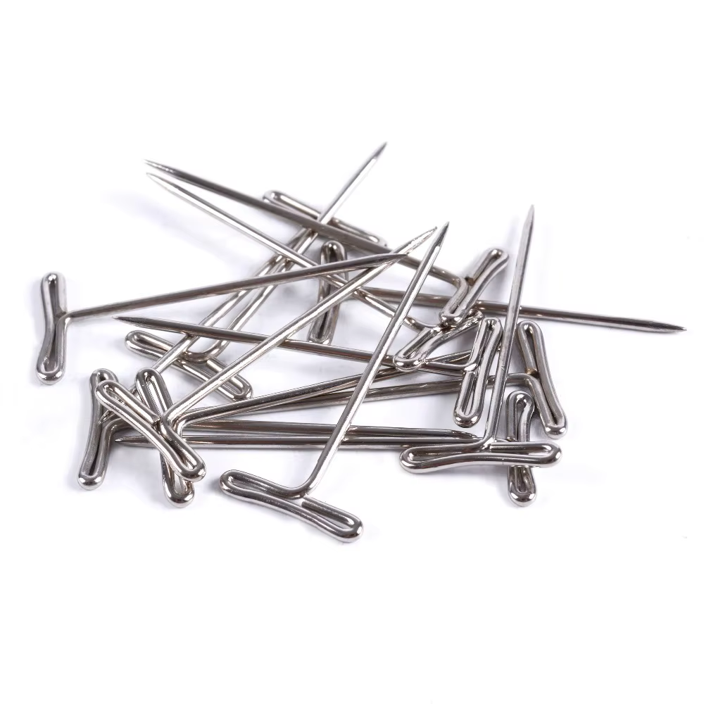 100 pièces T-PINS (40mm) pour perruque sur tête en mousse Style T broche aiguille Mannequin