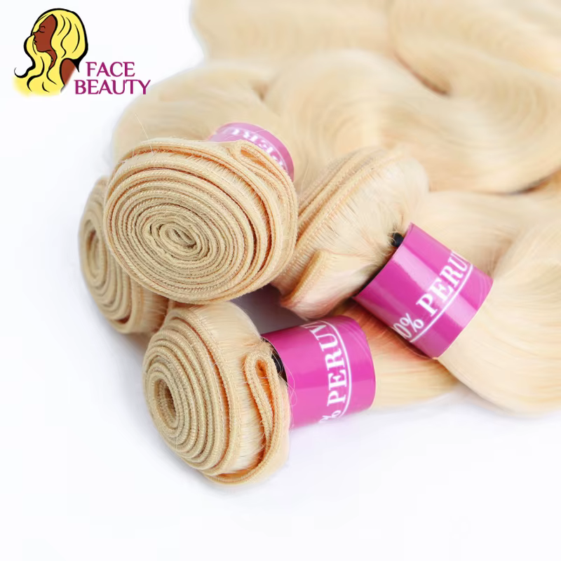Tissage en lot brésilien naturel Remy Body Wave blond 613