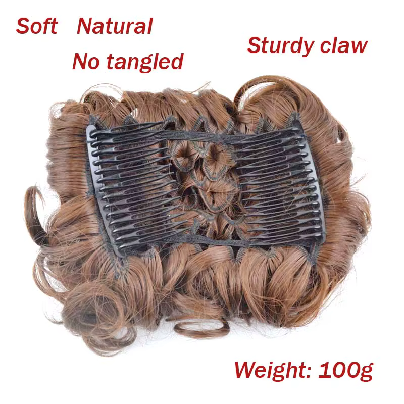 Jeedou synthétique Updos cheveux bouclés Chignon pince
