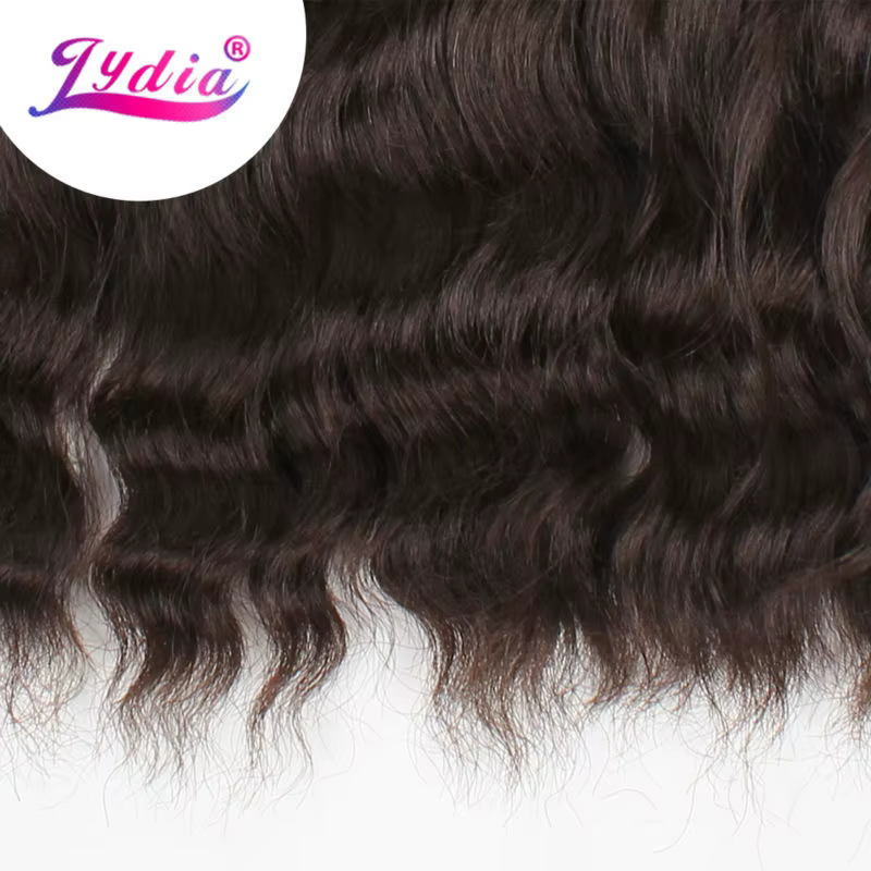 Lydia-Extensions de Cheveux Synthétiques Longs et Ondulés